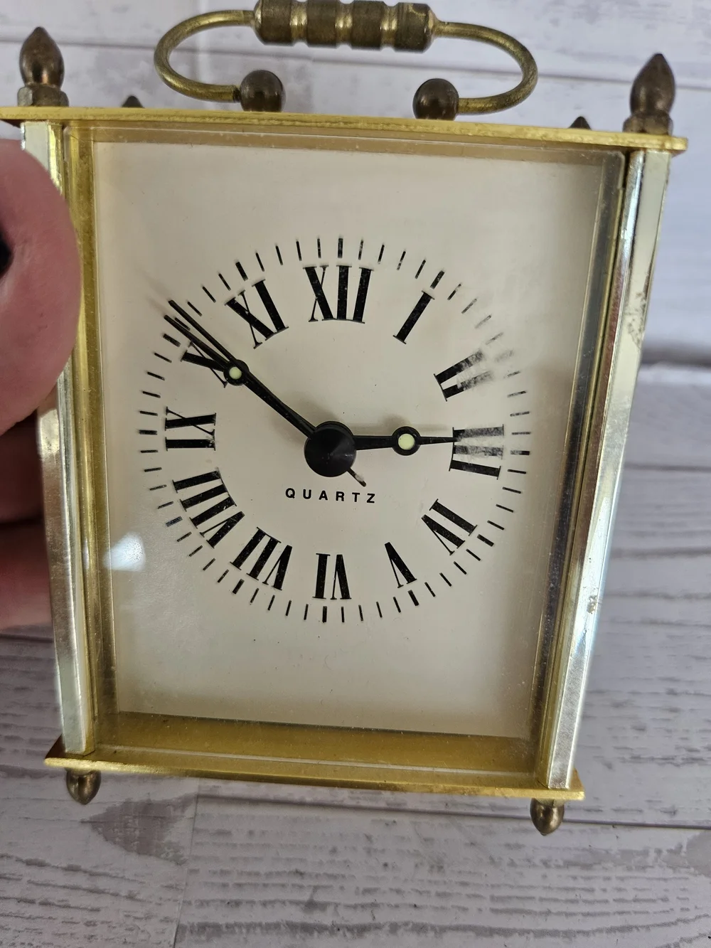 Gold Tabletop Carriage Clock – Vintage